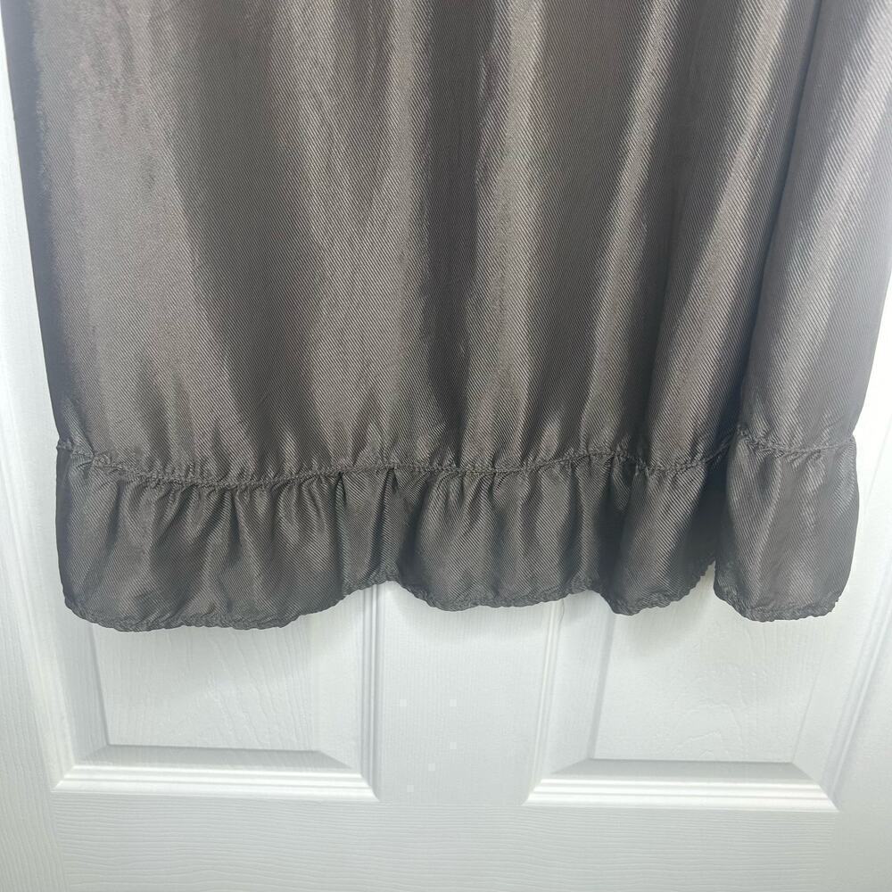 CP Shades Size Medium Gray Midi Skirt Rayon Drawstring Flowy - Picture 8 of 8